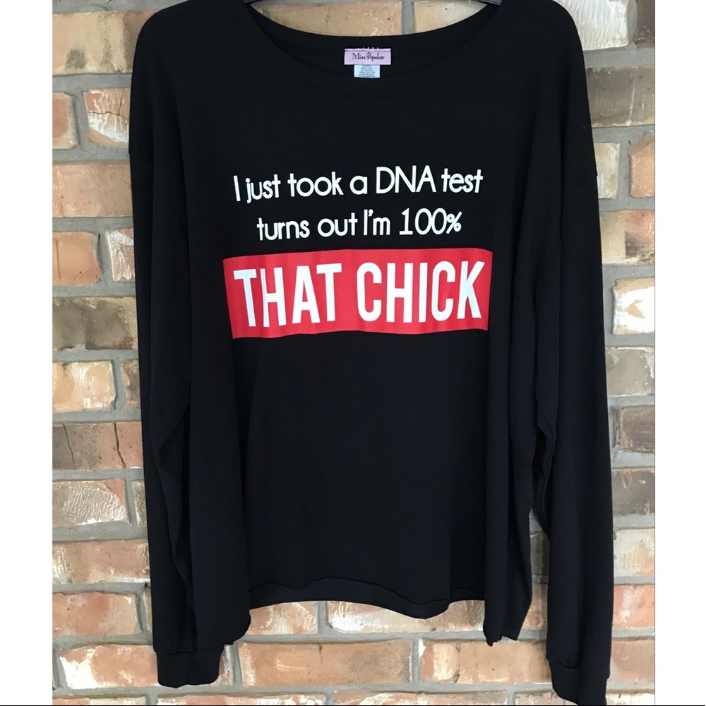 Miss Popular Women’s Long Sleeve GraphicTee 2X